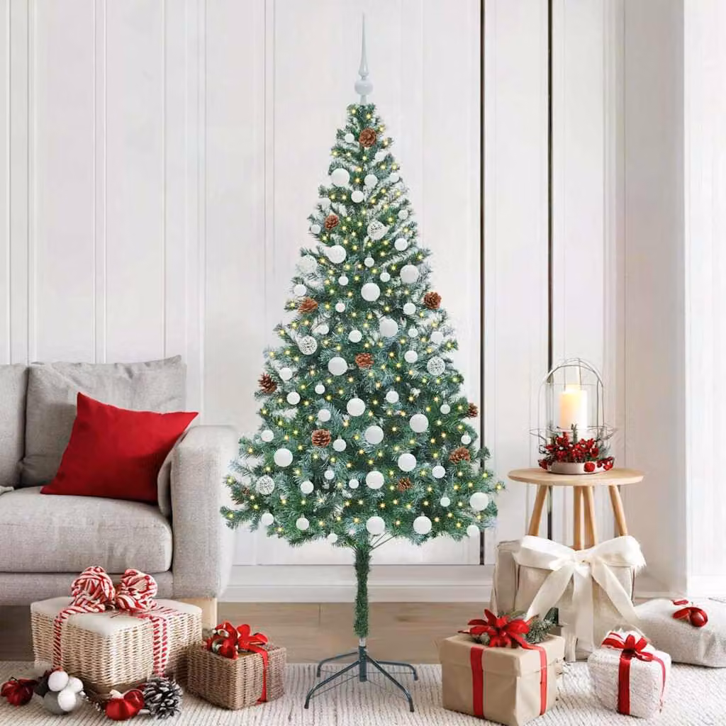 Maison Exclusive - Albero di Natale artificiale, verde, 180 cm, in PVC e acciaio