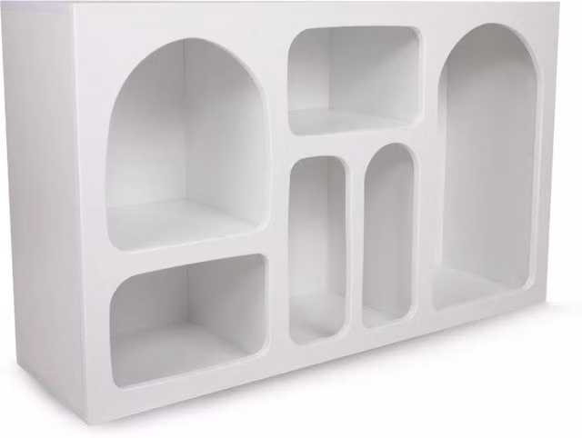 Credenza in legno "Liva" - 120 x 37 x 74 cm - Bianco
