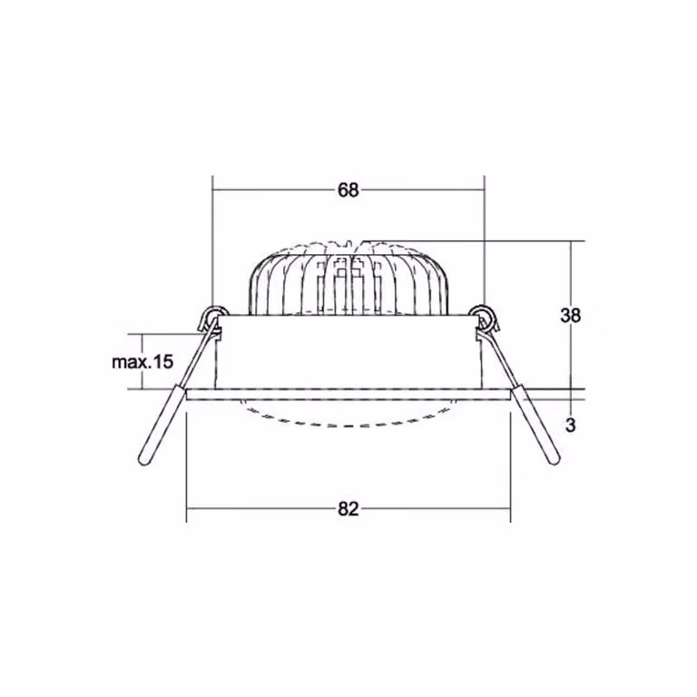BRUMBERG BB35 incasso DALI box raccordo bianco BB35, dimmerabile, Bianco / Opale, Soggiorno / Sala da pranzo, Alluminio, Downlight