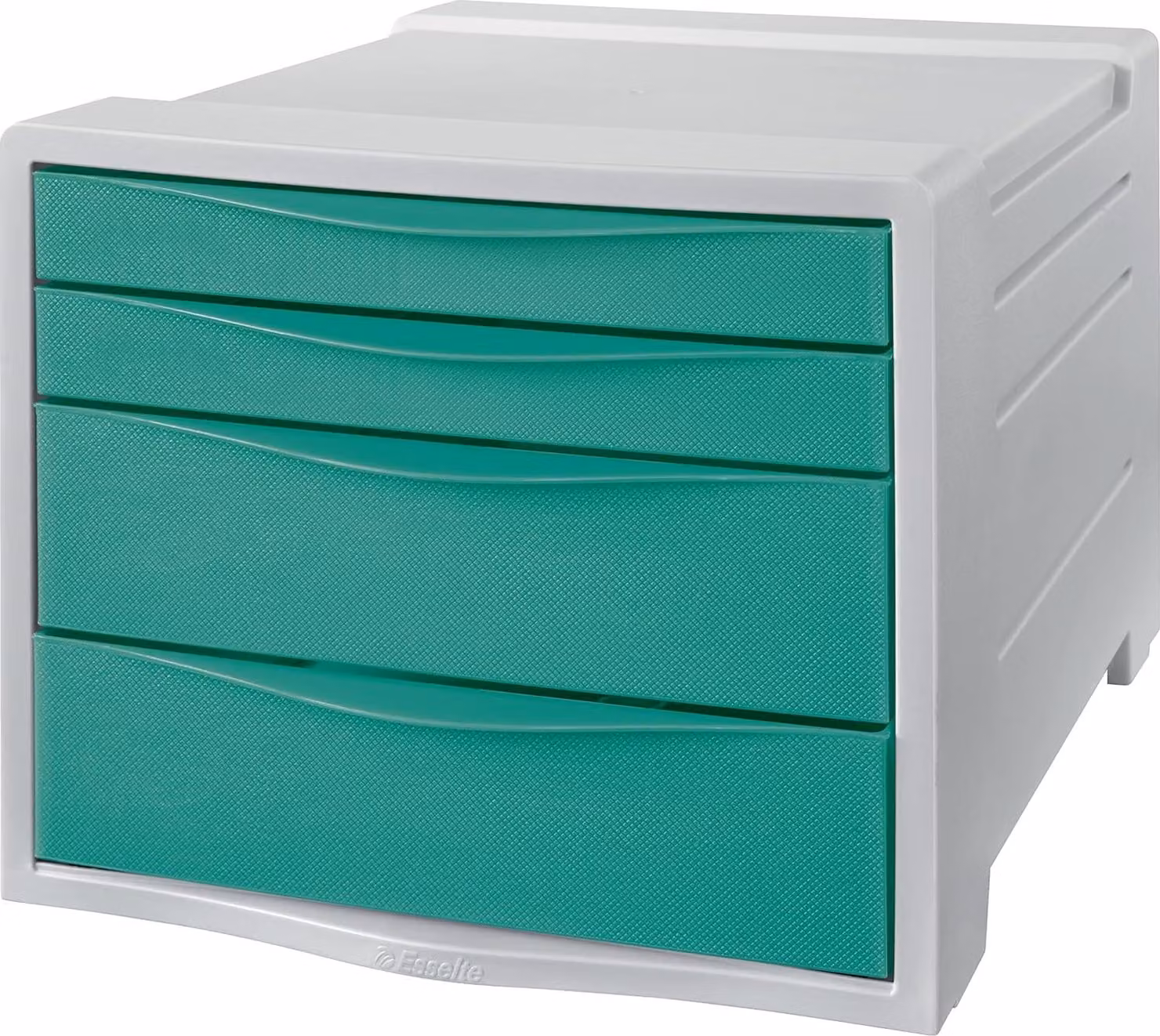Mini cassettiera a 4 cassetti per l'ufficio e la casa - organizzatore per documenti e utensili in verde