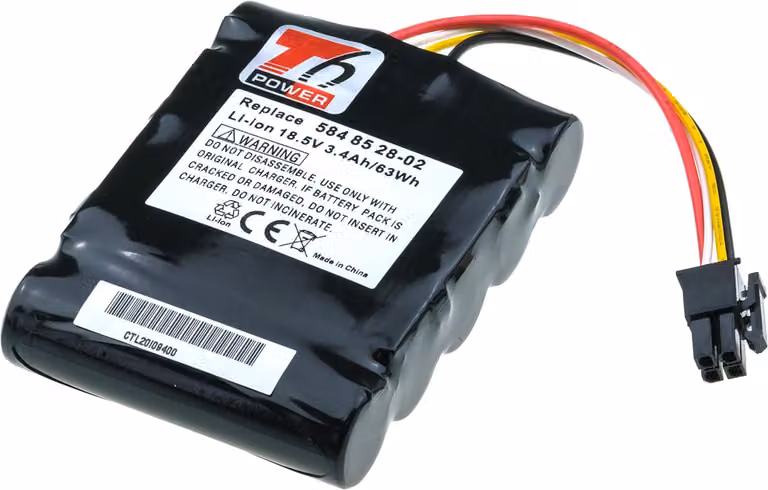 Batteria T6 Power per Husqvarna Automower 315 2015, Li-Ion, 18,5 V, 3400 mAh (63 Wh), nero