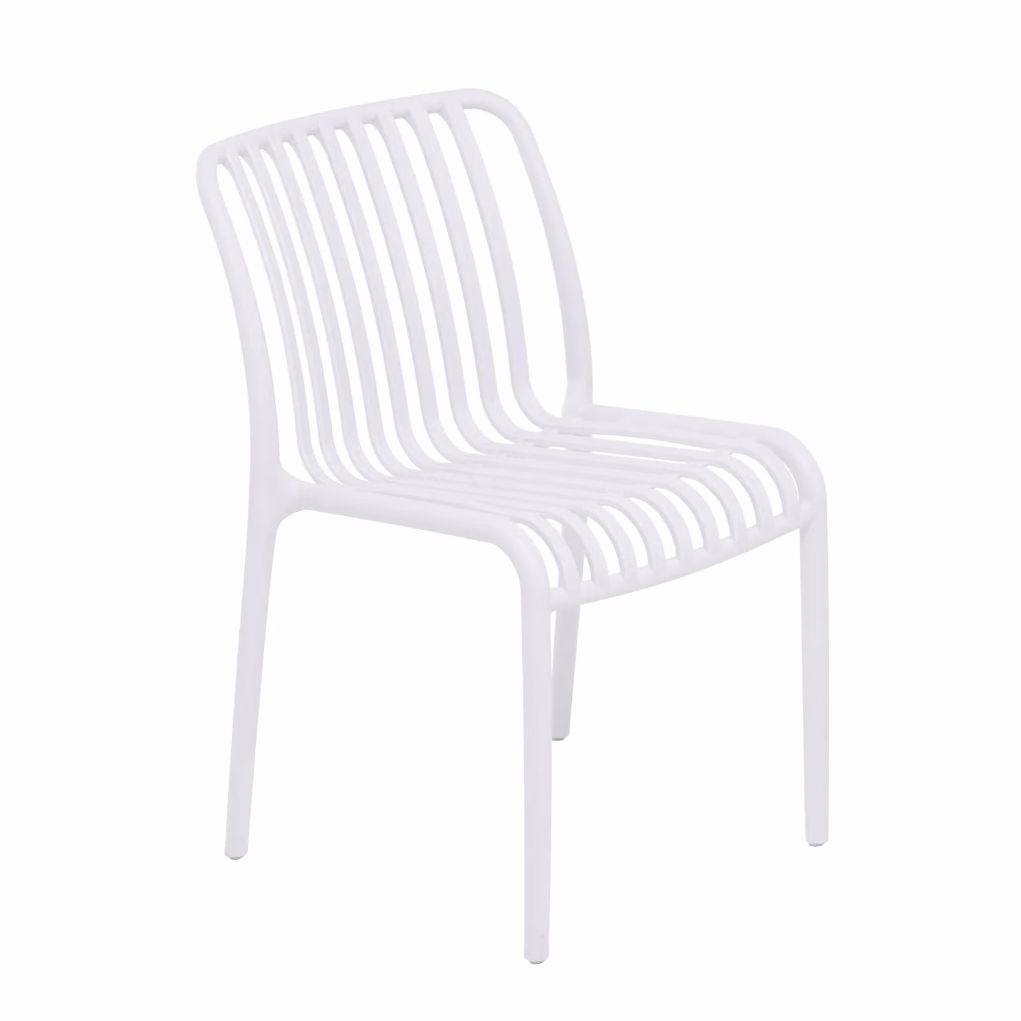 Sedia da giardino Vestiamo Casa Giardino in polipropilene bianca, impilabile e resistente alle intemperie, H 79 x L 42 x P 42 cm