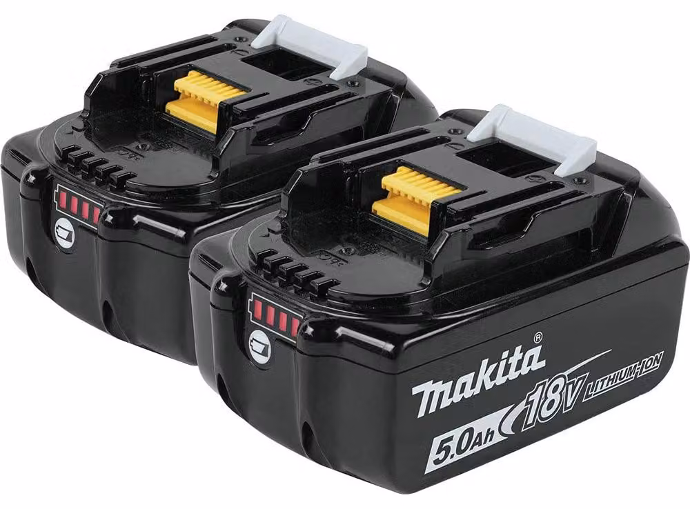 Makita BL1850B 18V LXT Batteria agli ioni di litio 5,0 Ah doppio pacco, nero