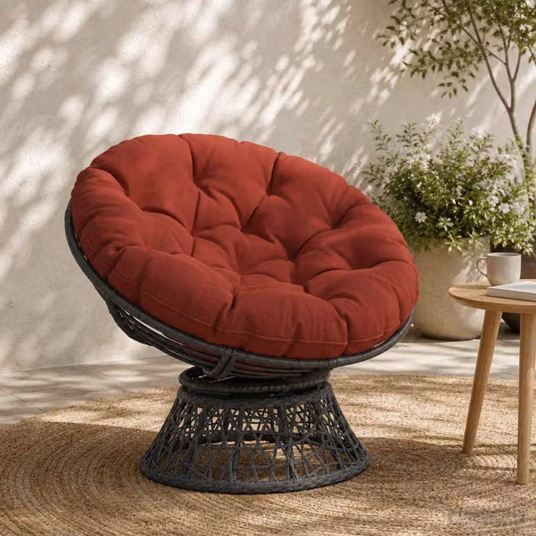 Cuscino per sedia appesa vidaXL VIANEN rotondo in poliestere rosso