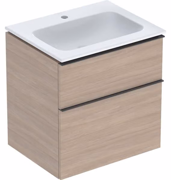 Geberit iCon Set lavabo pour meubles avec meuble sous-lavabo, 2 tiroirs, 60x63x48 cm, 502331, 502.335.JH.1, 502.335.JH.1