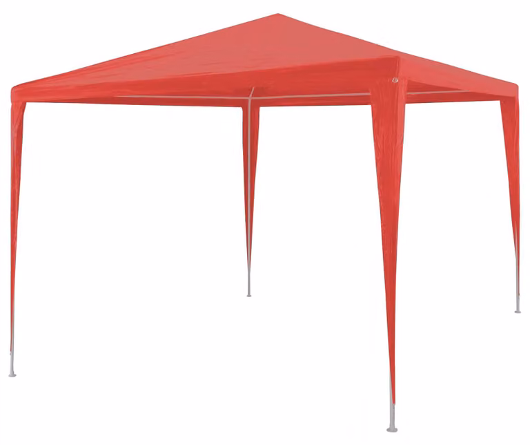 Tenda Party Rosso 300 x 300 x 255 cm PE e Acciaio