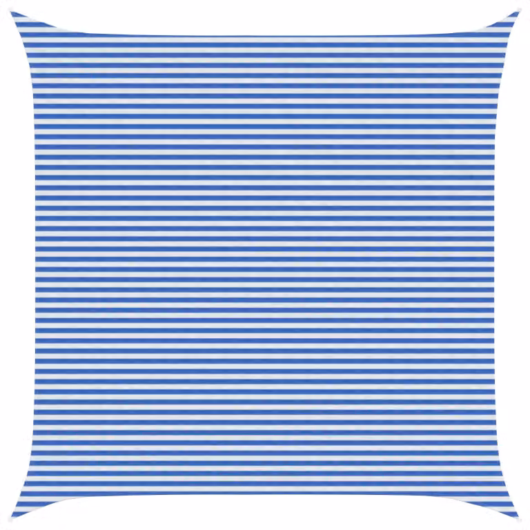 Telo Ombra Quadrato vidaXL in HDPE Blu e Bianco 7 x 7 m
