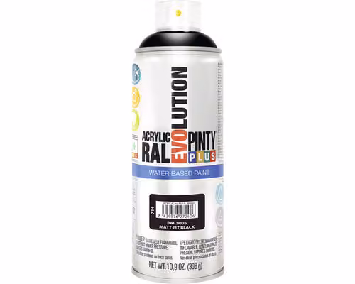 Vernice a spruzzo PINTYPLUS EVO a base d'acqua 400ml RAL9005M