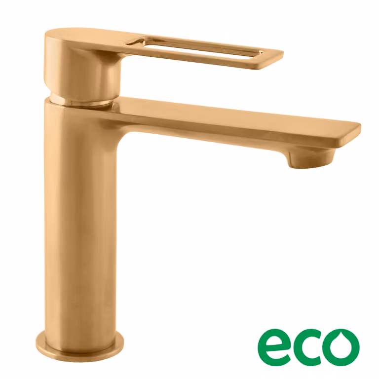 Slezák-RAV Miscelatore per lavabo NIL - oro - spazzolato, Colore: ORO - spazzolato , Finitura superficiale: PVD, Dimensione: 3/8''