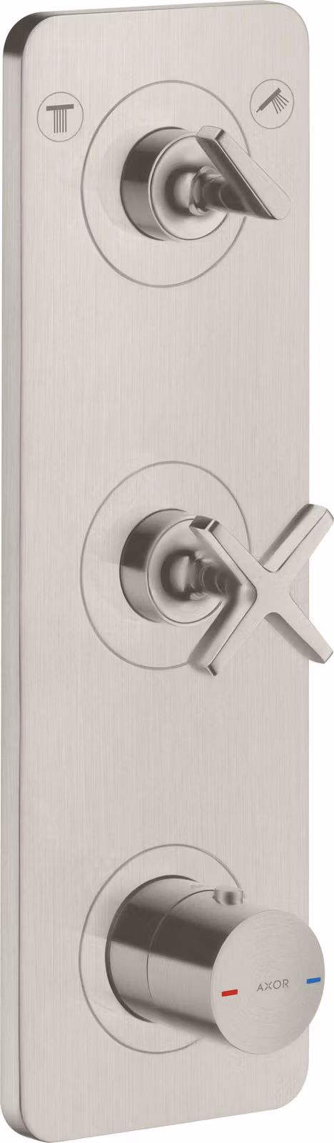 hansgrohe AXOR Citterio E module thermostat encastré 38 x 12 pour 2 consommateurs, 36703800, 36703800