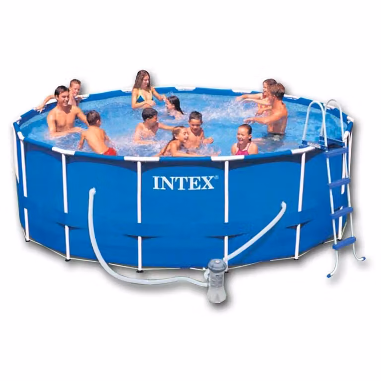 128236GS Set piscina con struttura in metallo 457 X 122 cm