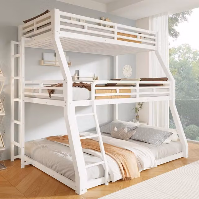 letto a castello metallo bianco 90 x 200 cm