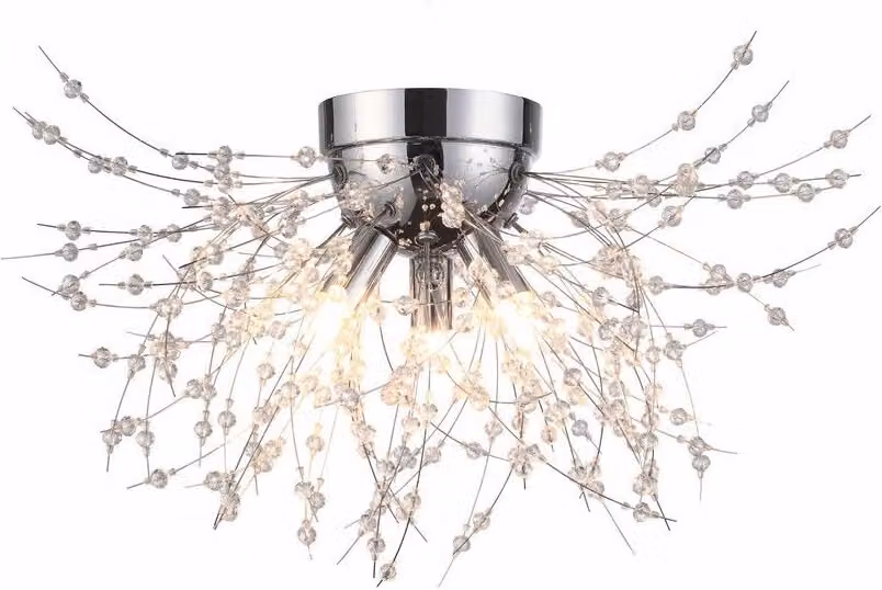 Lampada da soffitto Pearls cromata 3xG9x33W in metallo, dimensioni: 32x48x48 cm, IP20, Reality