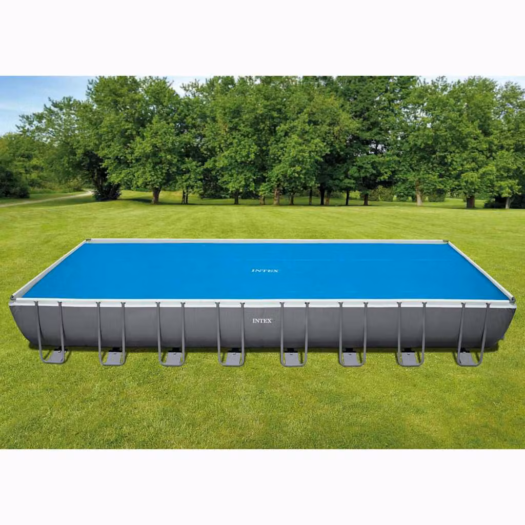 Copertura Solare Termica per Piscina Rettangolare Intex, Blu, L: 975 cm x P: 488 cm