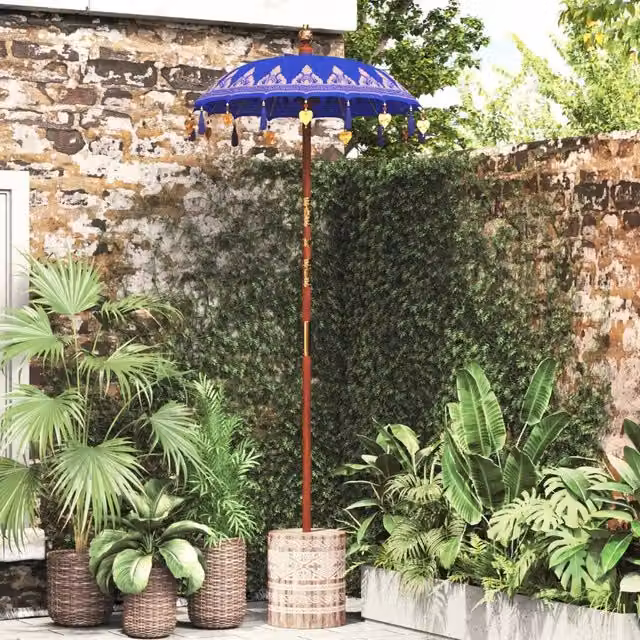 Ombrello balinese con base Blu 95 x 95 x 260 cm 3356911