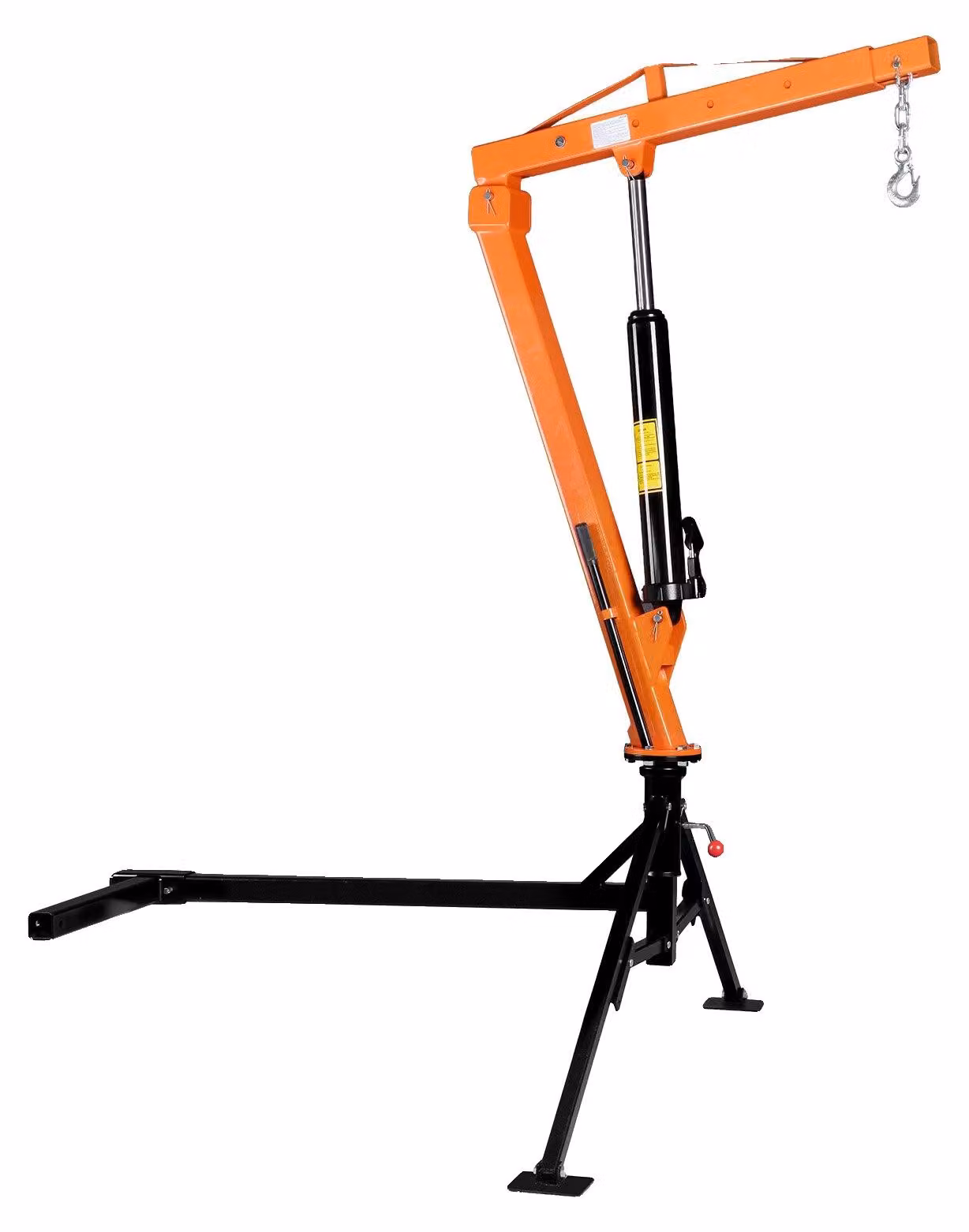 Gruppo sollevatore VEVOR con attacco per rimorchio, con capacità di carico di 680 kg. Include pompa idraulica da 12 tonnellate, gru manuale con rotazione a 360°, e dispositivo di sollevamento Acciaio al carbonio, ideale per l'industria delle costruzioni e