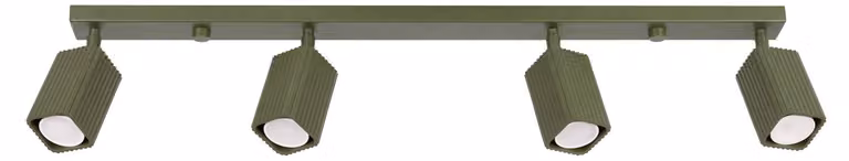 Plafoniera RAYO 4L verde oliva 4xGU10 10W alluminio 16,5x6x81cm Sollux Lighting