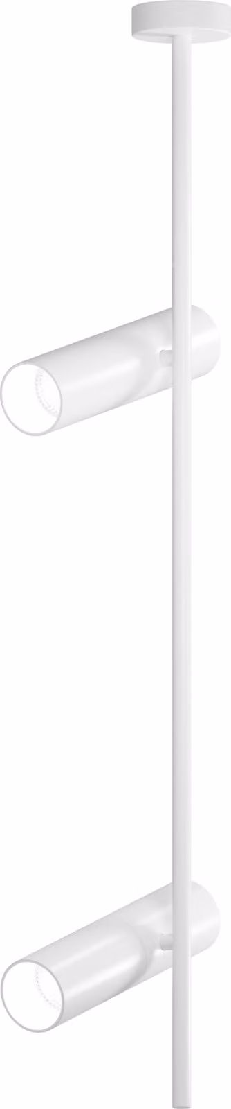 Lampadario A Sospensione Moderno Elti Alluminio Bianco 2 Luci Gu10 50W