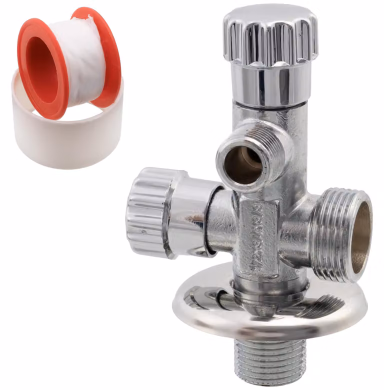 Solidchoice - Valvola angolare da 1/2'' a 3/4'' con rosone in PTFE
