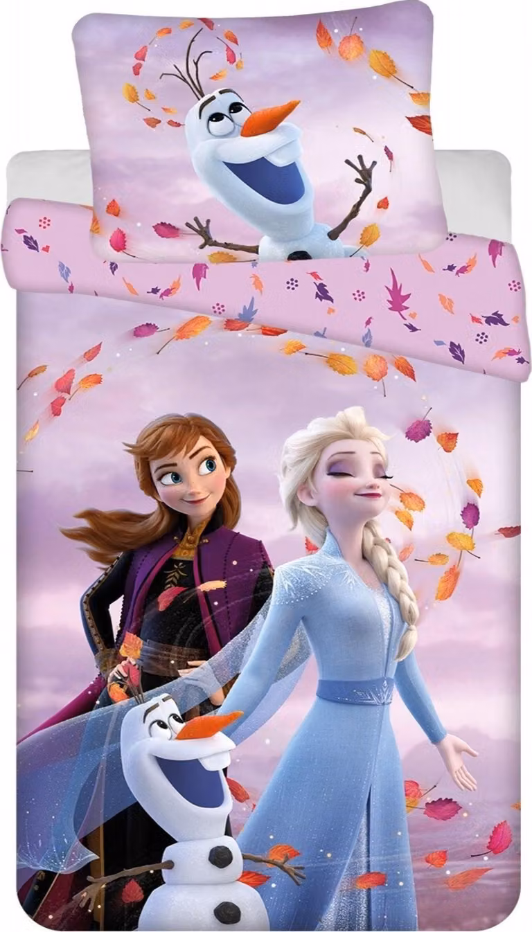 Copripiumino in cotone Disney Frozen 140x200 cm e federa 70x90 cm