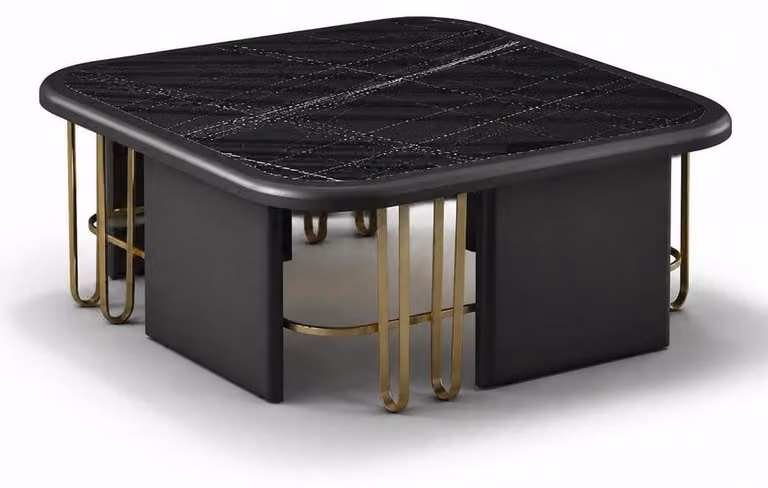 Tavolino da divano: comodo, pratico, elegante, nero, moderno, nuovo
