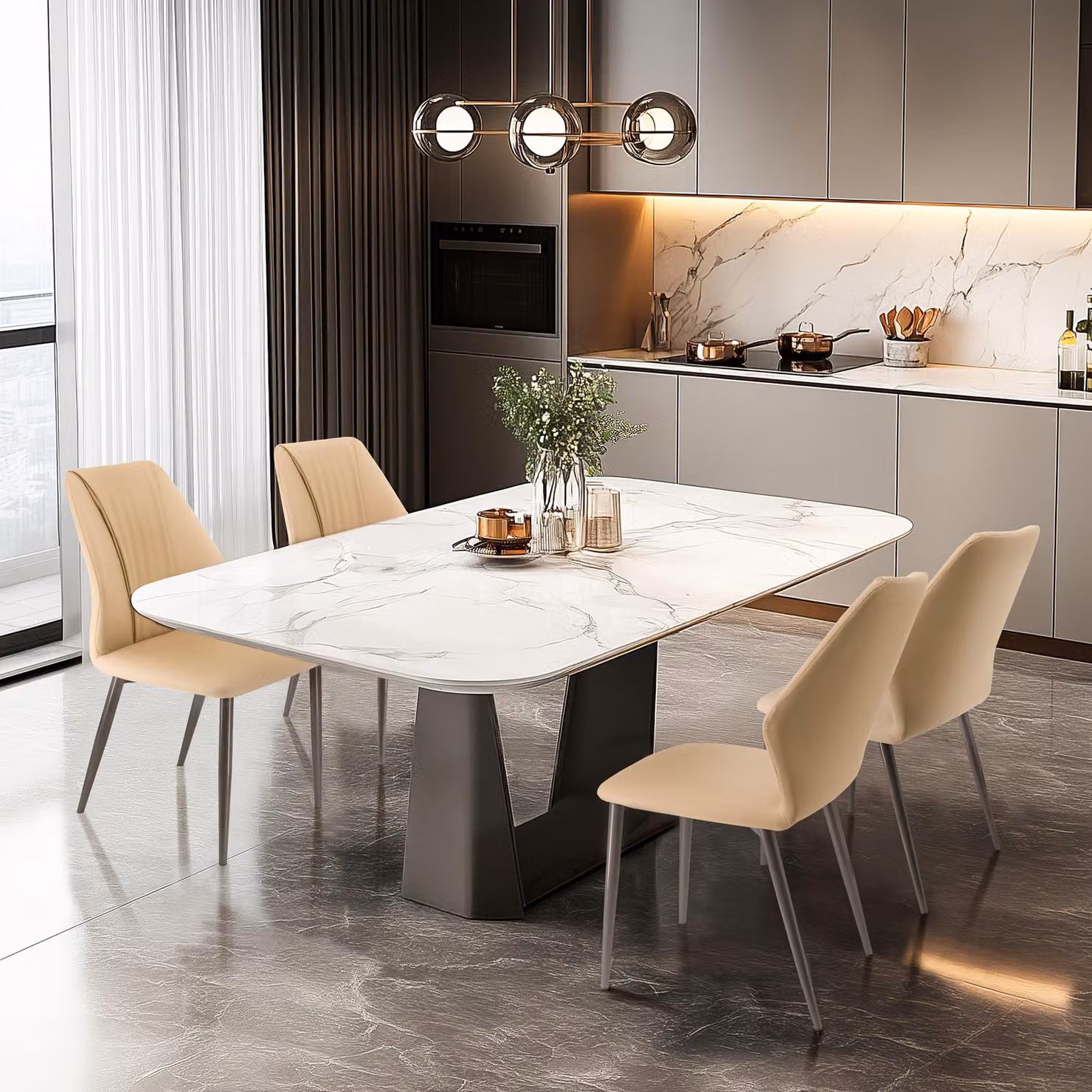 Sedie da pranzo - Sedie - Sedie a conchiglia - Sedie da cucina - Sedie da soggiorno - Set da 4