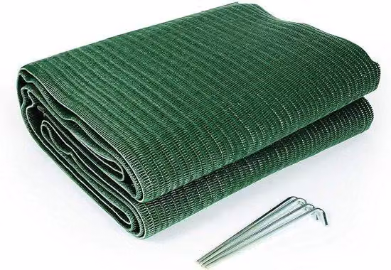 Tappetino da campo - Resistente alla muffa - 1,8 x 2,75 m - Verde - Facile da pulire - Superficie di appoggio per esterni