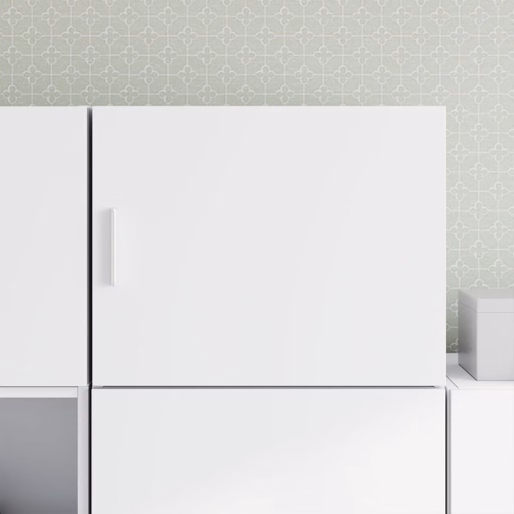 Mobile a parete vidaXL in legno multistrato bianco stile rustico L 50 cm, P 42,5 cm, H 40 cm
