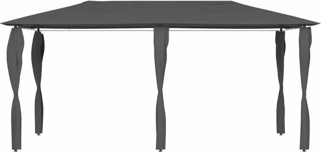 Gazebo | Pergolato con Montanti Rivestiti 2,98x5,3x2,59m Antracite 160 g/m2