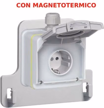 Presa di ricarica per veicolo elettrico Bticino Green Up Access Schuko monofase 16A 3.7 kW grigia