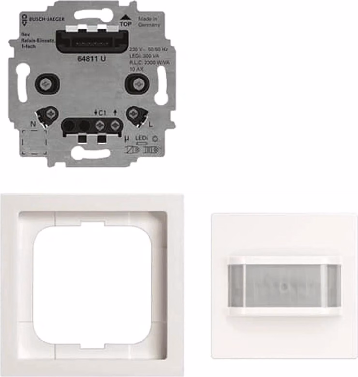 Busch-Jaeger Wächter 180 flex, set completo, sensore Basic, inserto relè, 1 pz.