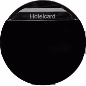 Berker 16402035 Copriinterruttore Hotelcard con stampa e lente trasparente, nero lucido Berker R