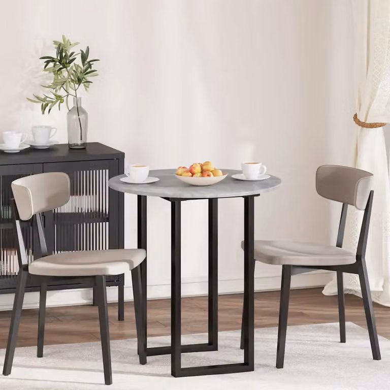 Piano del tavolo rotondo vidaXL in legno ingegnerizzato MDF grigio, Ø 70 cm, H 1,5 cm