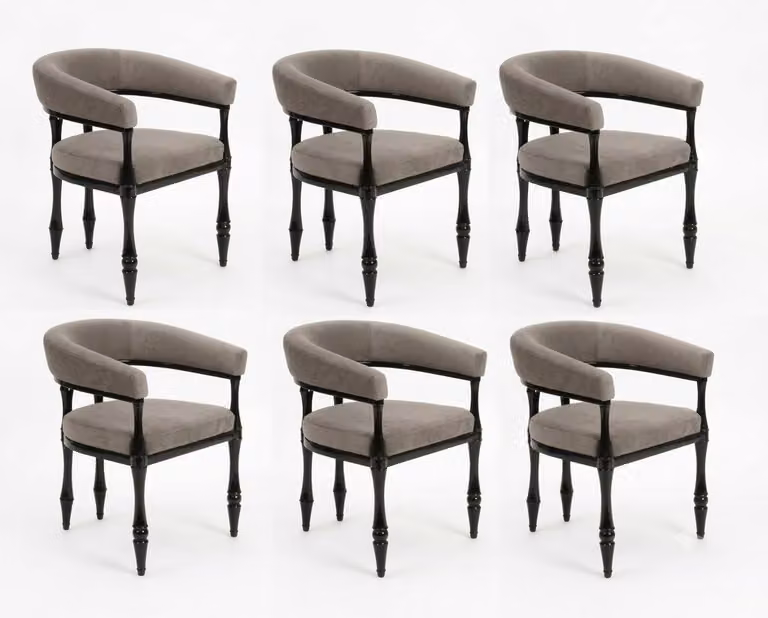 6 sedie, imbottite, dal design moderno, confortevoli, di alta qualità ed eleganti