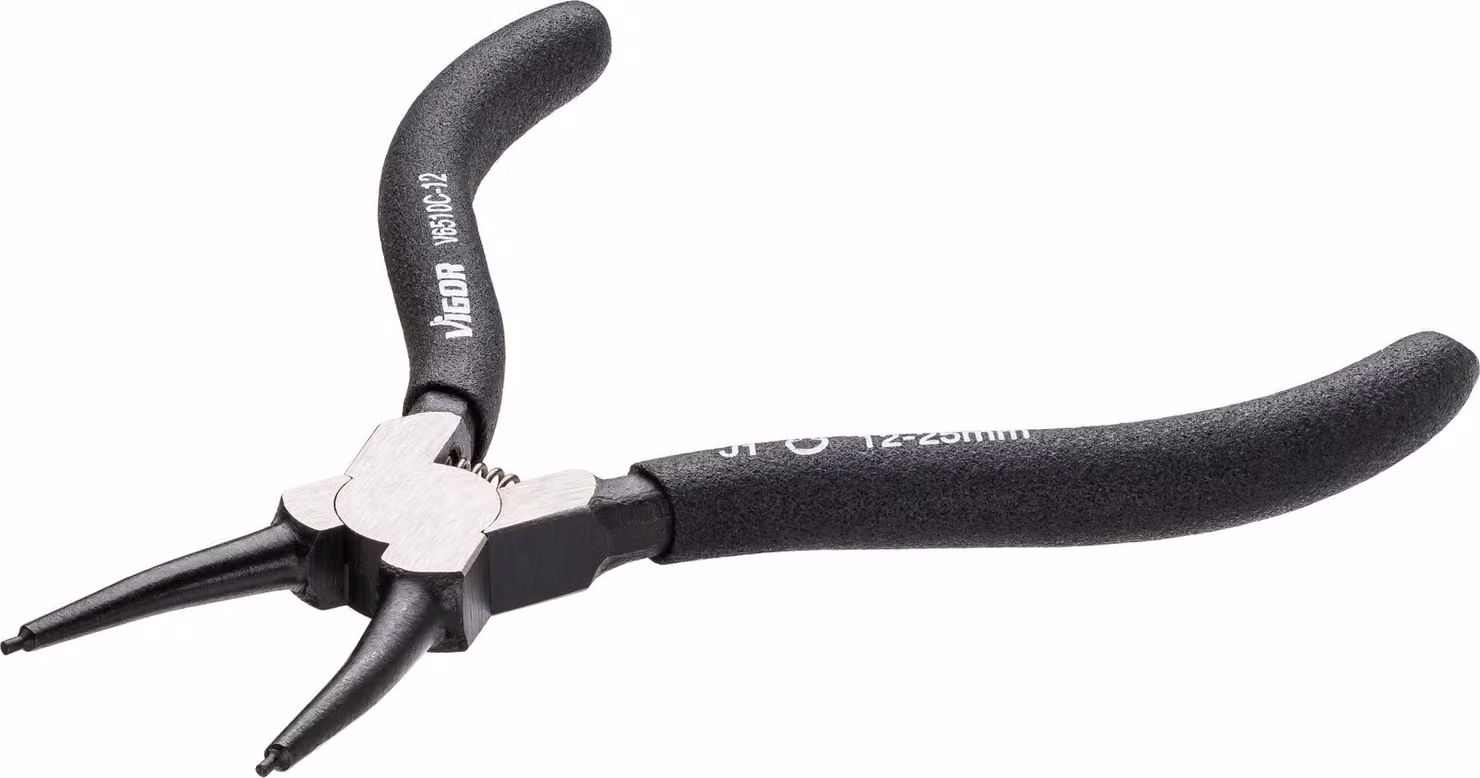 Pinza per anelli di sicurezza VIGOR V6510C-12 Lunghezza: 140 mm