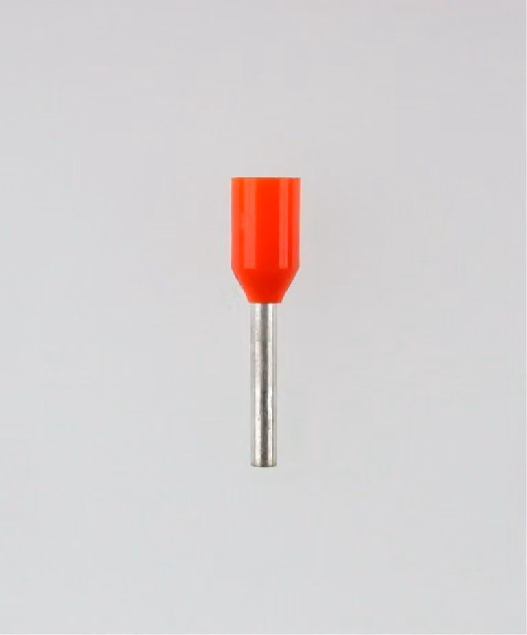 Capicorda DIN 46228 parte 4 isolati, dimensione N, codifica colore WE sezione 0,5 mm² arancione - 1 pezzo