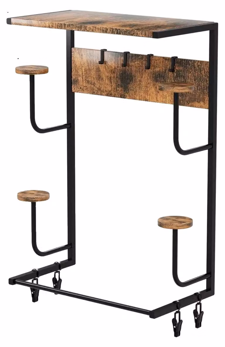 Support a parete per attrezzi, organizer versatile, colore nero