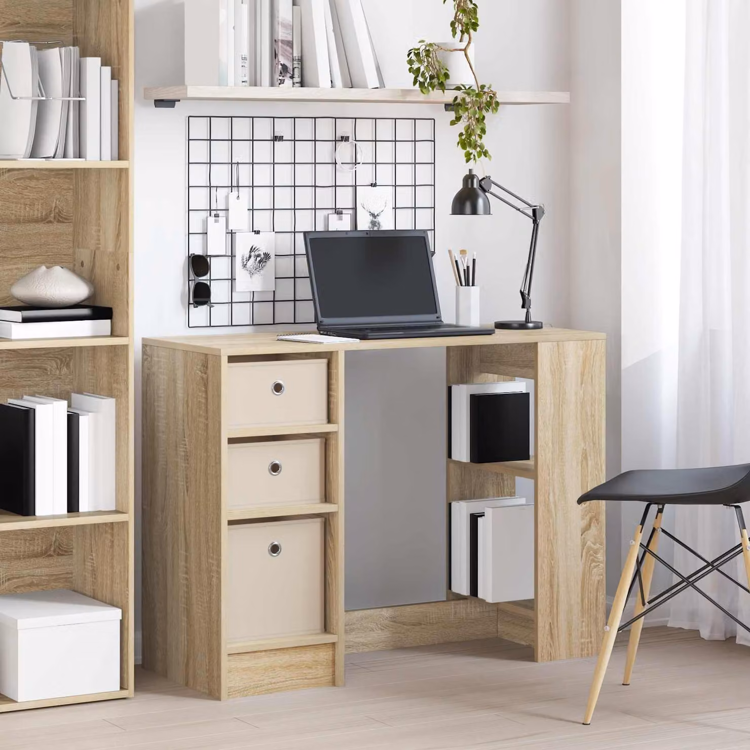 Maison Exclusive - Scrivania in rovere Sonoma 100 x 40 x 75 cm in materiale derivato dal legno