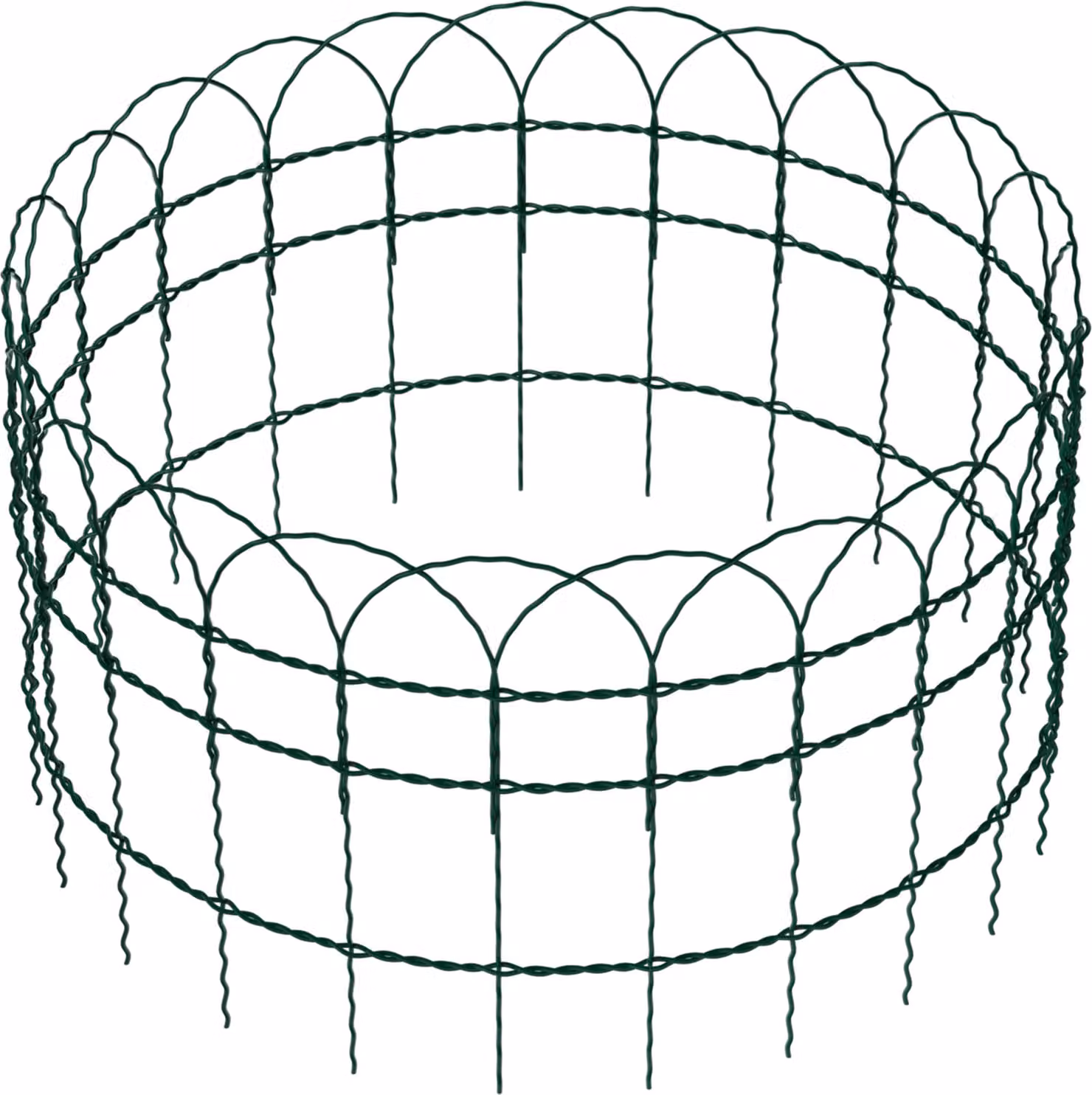 Recinzione da giardino Wiltec 0,4 x 25 m verde, recinzione in rete metallica in acciaio rivestita in PVC, recinzione in rete metallica con maglia 9 x 15 cm, recinzione per giardino, recinzione in rete di facile montaggio