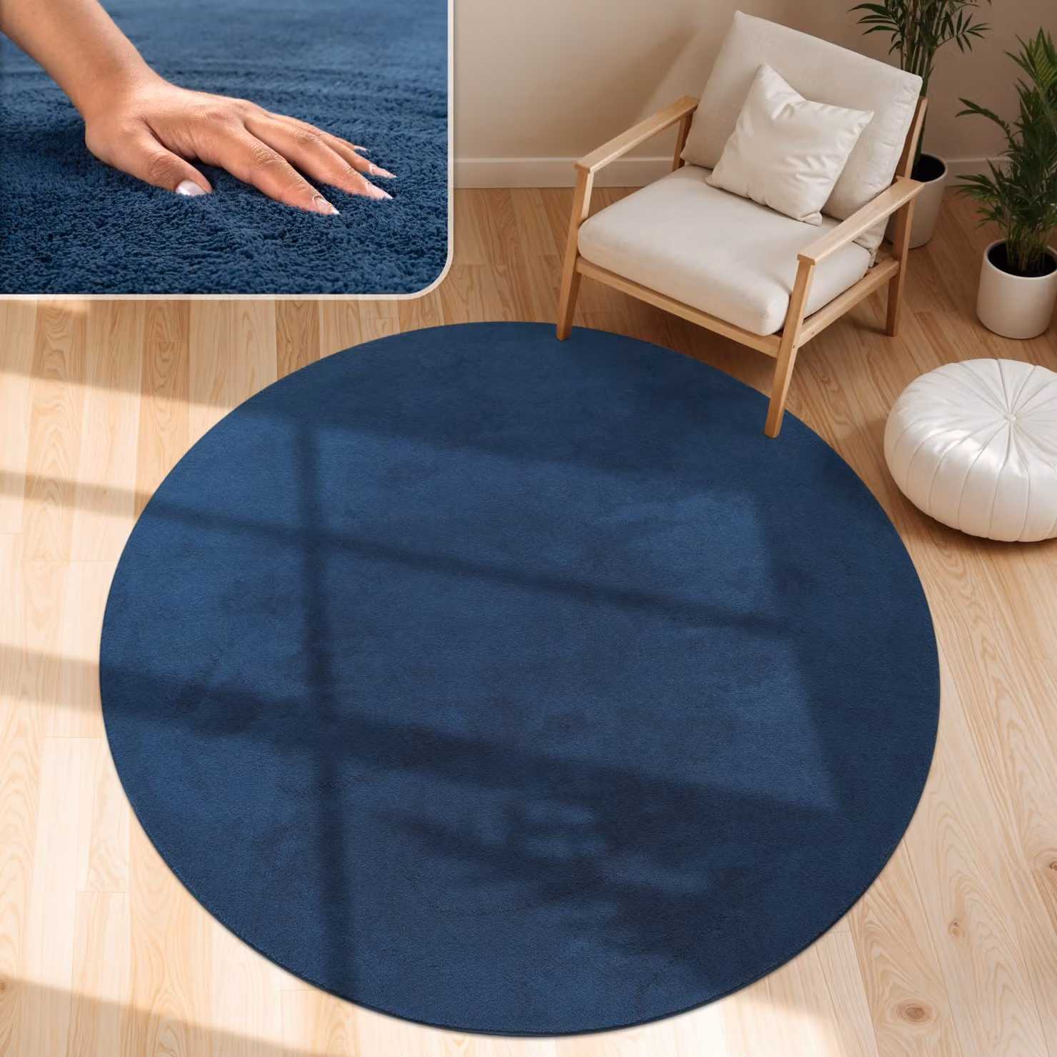 Tappeto Calia Italia blu, rotondo, diametro: 160 cm – 2