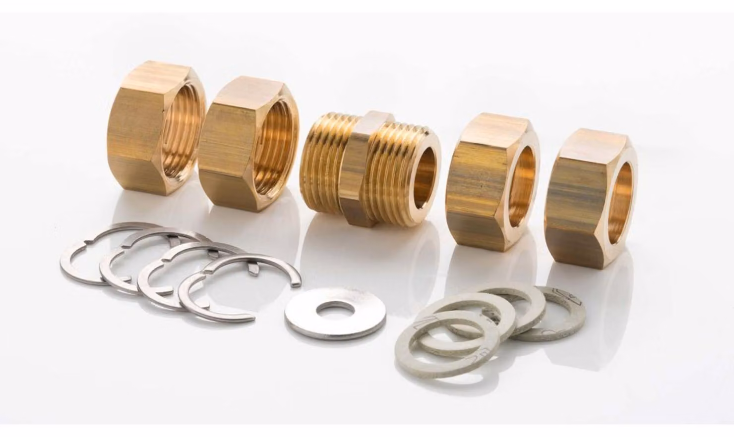 Kit Raccordi Tubo Solare in Acciaio Inox DN20 per Tubo Corrugato