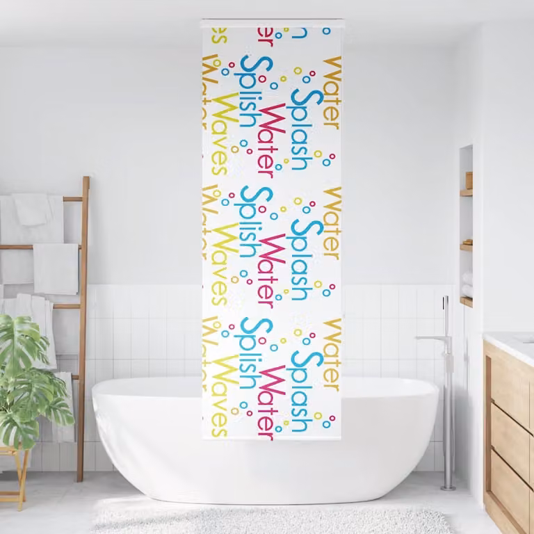Tenda a Rullo Doccia con Cassonetto 70x240 cm Larghezza Tessuto