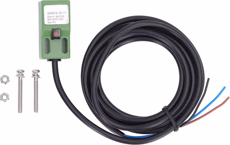Sensore di prossimità induttivo, tipo NPN, con distanza di rilevamento di 4 mm e alimentazione da 5 a 36 VDC