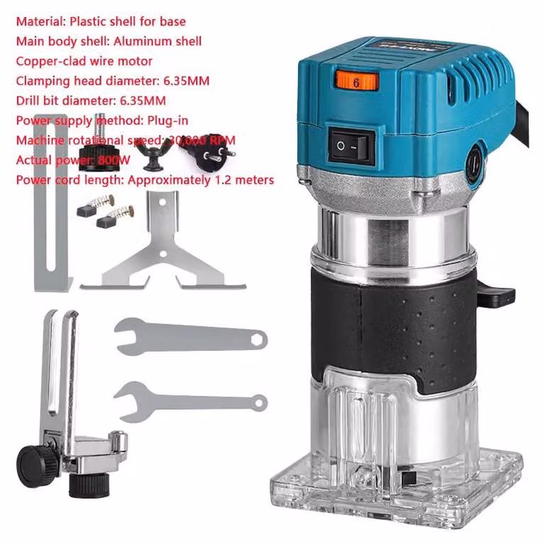 Fresatrice per legno - Modello A-2000W - 2000 W - Ideale per fresature, lavorazione dei bordi, incisioni e scanalature