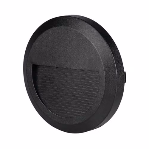 Faretto LED Segnapasso Rotondo Montaggio a Plafone 2W Colore Nero 3000K IP65
