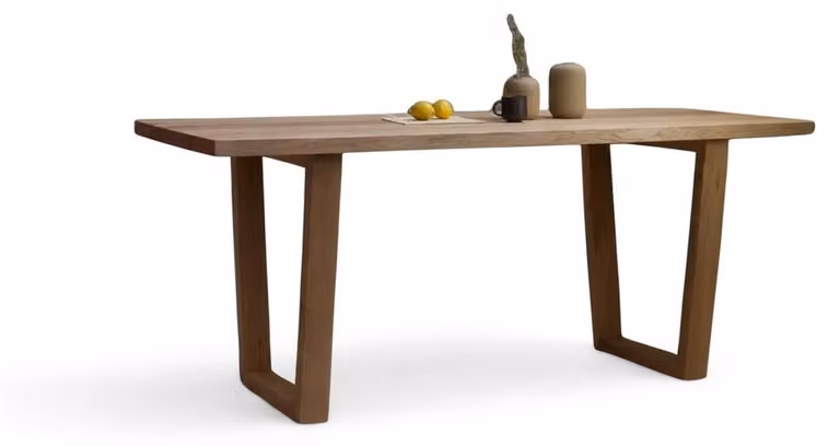 Tavolo da giardino in legno, tavolo da pranzo, terrazza, arredamento da esterno, design moderno, stile naturale, giardino