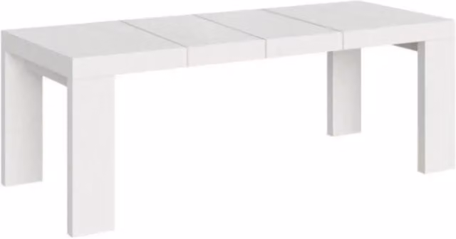 Tavolo allungabile 160/264x90 cm Roxell Premium colore bianco frassino
