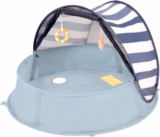 Centro giochi gonfiabile Aquani per bambini con scivolo e nido di gioco blu