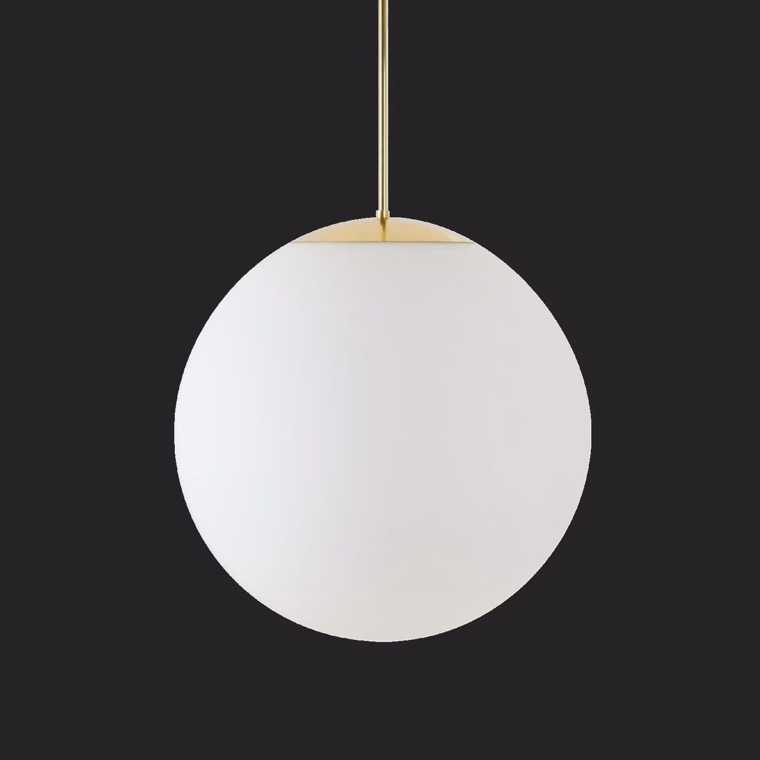 OSMONT ADR72548 ADRIA P4 HP Apparecchio a sospensione in vetro ottone lucido / bianco IP40 4000 K 58W LED combinazione di emergenza 3 h