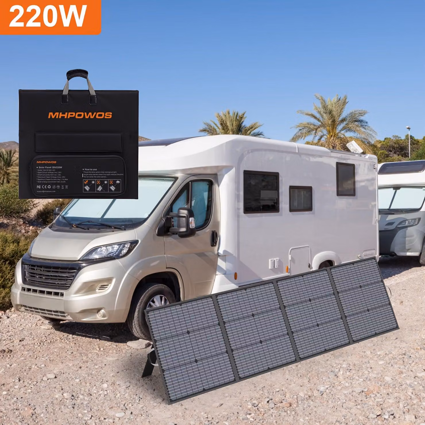 Pannello solare - Pannello fotovoltaico - Cella solare - Pannello fotovoltaico - Pannello per l'energia solare - 220W 20V